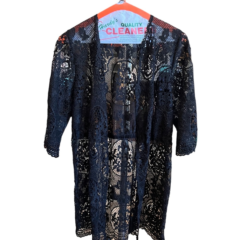 Black Lace Dolcessa Swimsuit Cover Up Womens Size Small